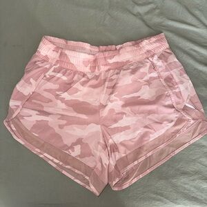 Mesh Racer Pink Camo Women's 4 inch Shorts